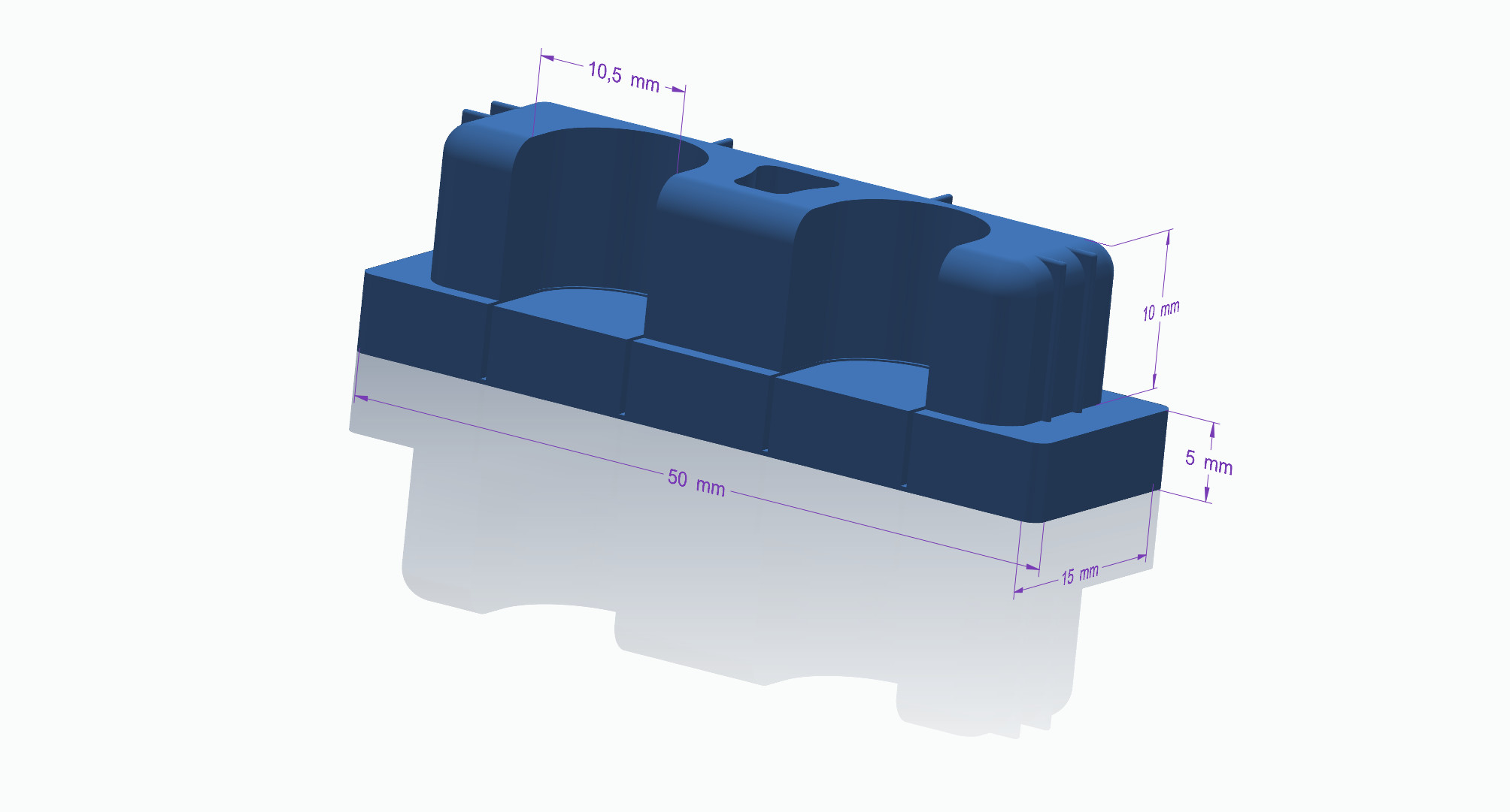 Eine Skizze der Endkappen-Maße