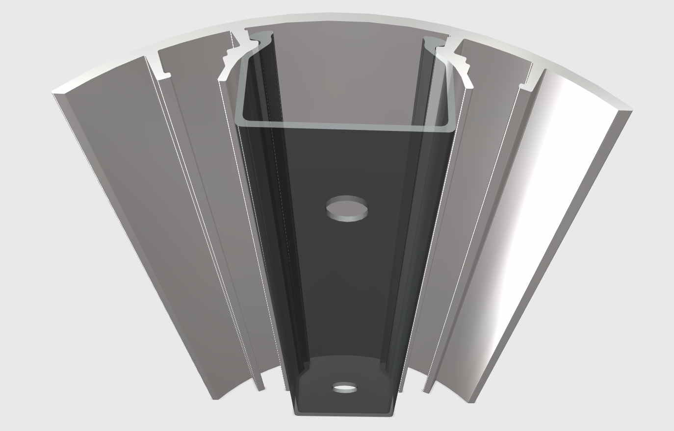 Ansicht unseres 80mm Kabelkanals von unten