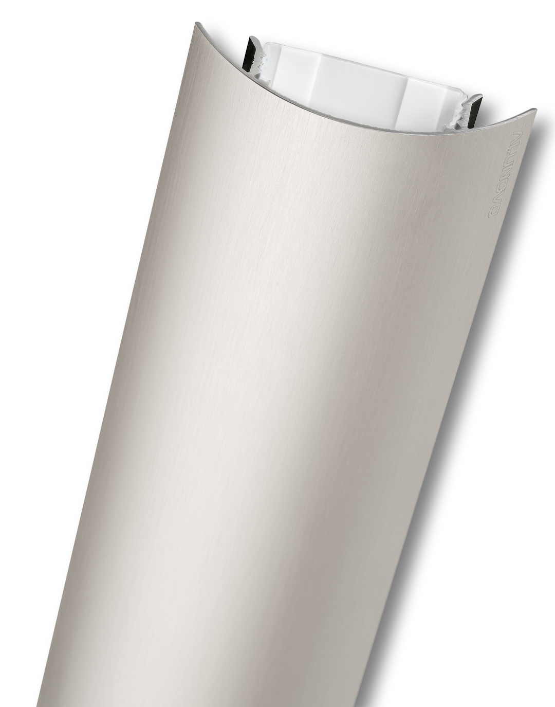 Der TV80 Kabelkanal aus Aluminium in Edelstahl gebürstet eloxiert