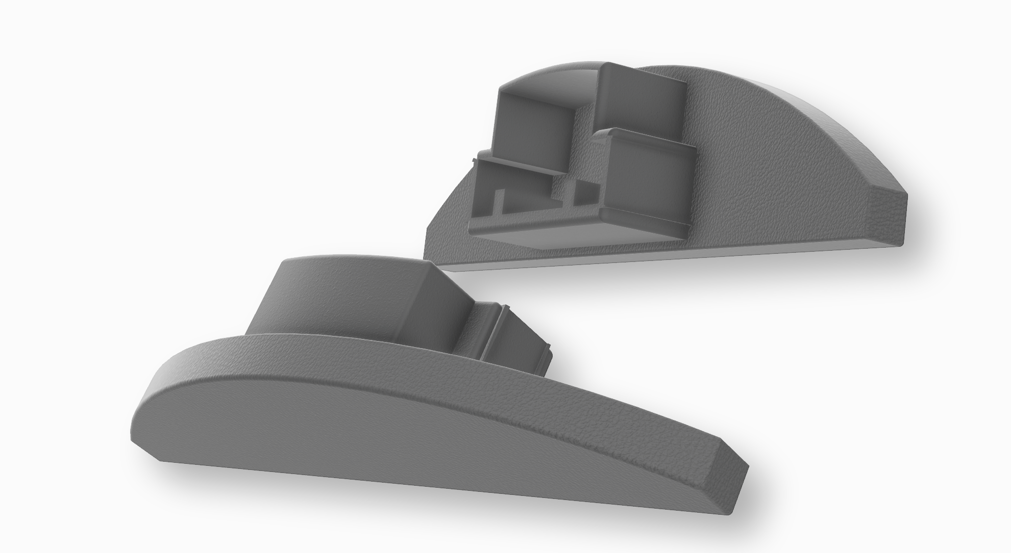 2er-Set Endkappe Kunststoff PLA für TV Kabelkanal 80mm in verschiedenen Farben
