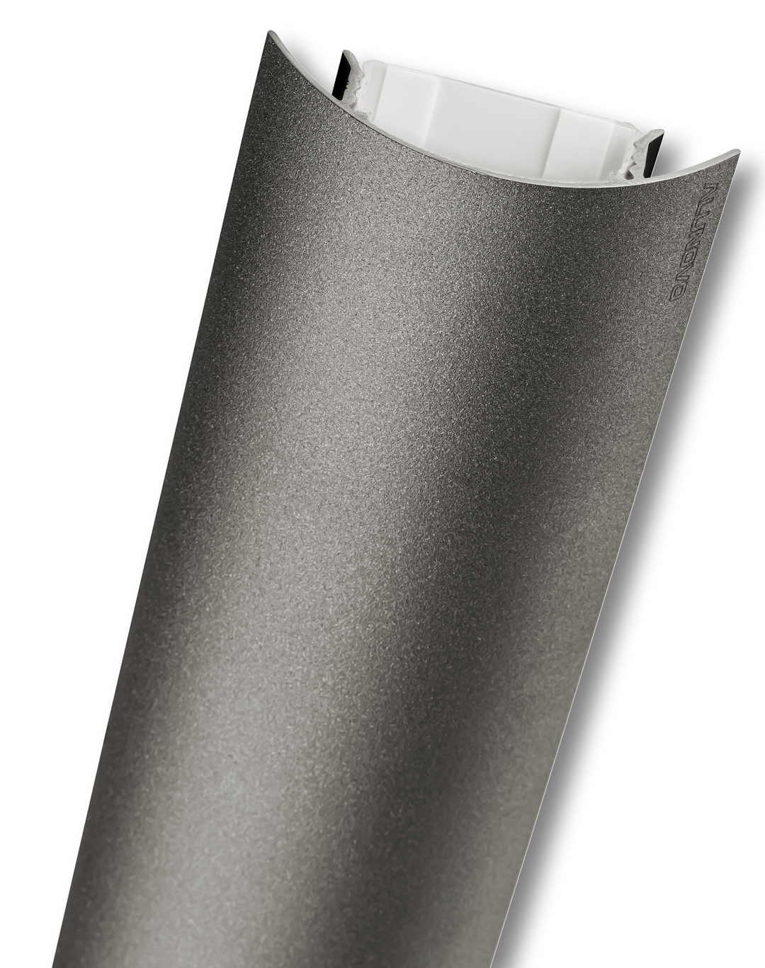 Der TV80 Kabelkanal aus Aluminium in Gusseisen Feinstruktur lackiert